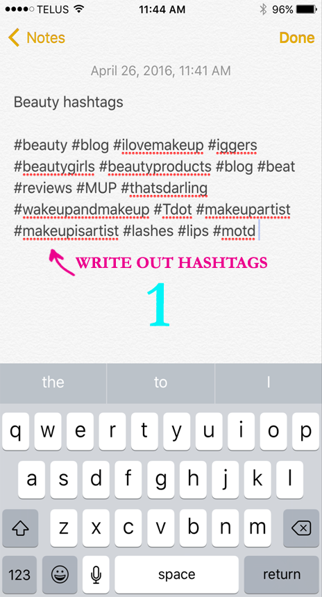 hashtag-shortcut-step1