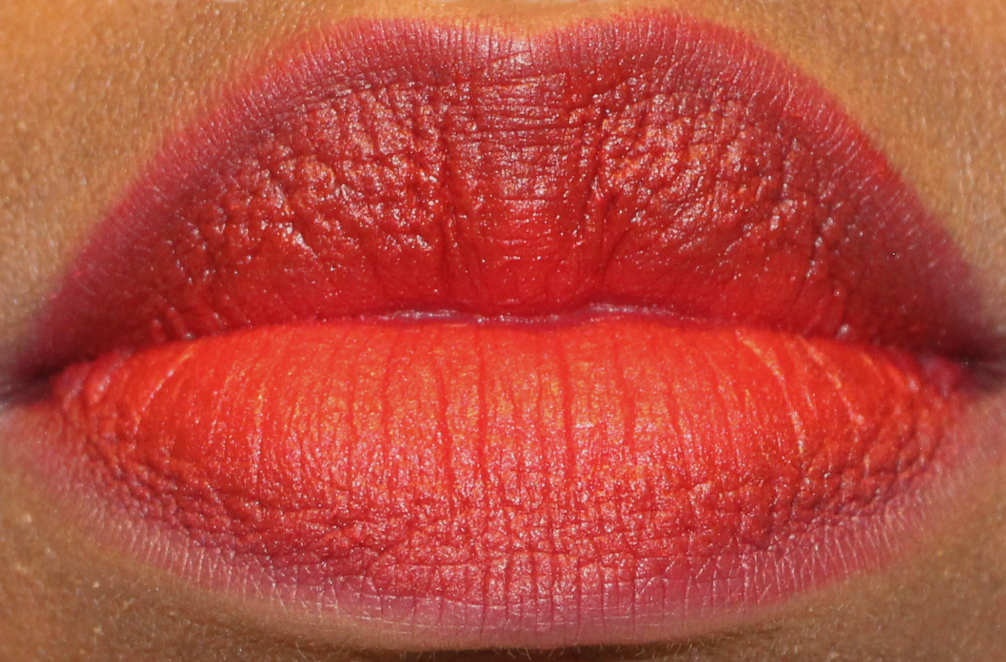 Smashbox Insta-matte lip red after