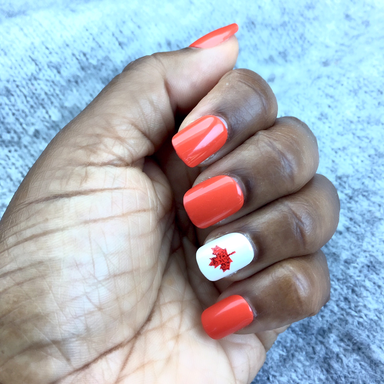 imPress nail look-Canada Day